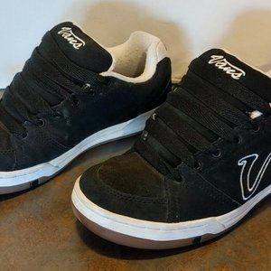 Vans Swirl Women’s 10 Black White Leather Skateboard Sneakers